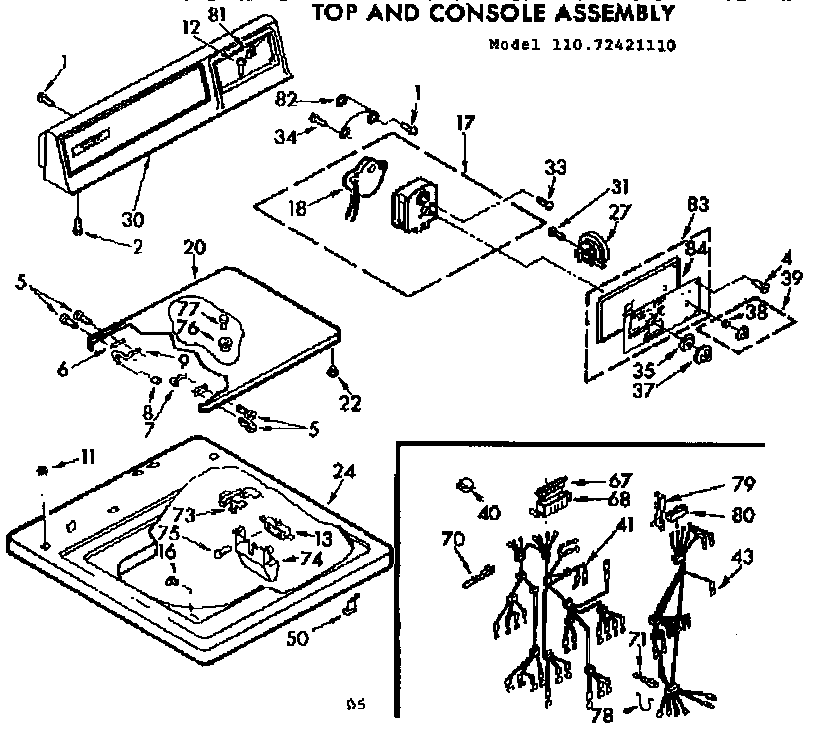 Top and console assembly