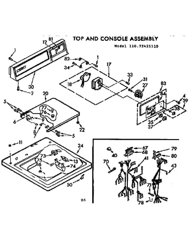 Top and console assembly