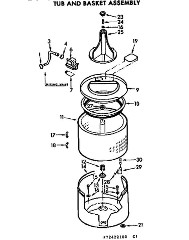 Tub and basket asm