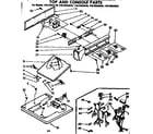 Kenmore 11072423210 top and console parts diagram