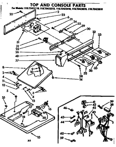 Top and console parts
