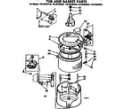 Kenmore 11072423810 tub and basket parts diagram