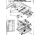 Kenmore 11072423830 top and console parts diagram