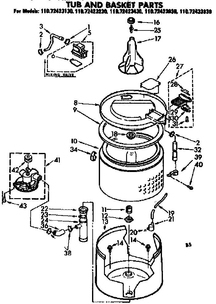 TUB AND BASKET PARTS