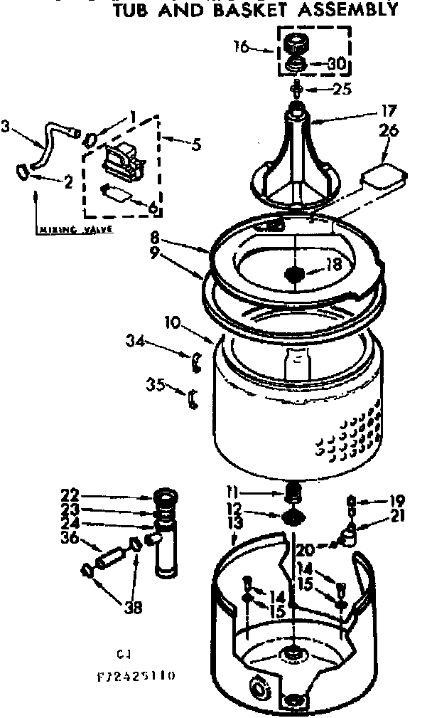 TUB AND BASKET ASSEMBLY