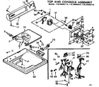 Kenmore 11072425710 top and console assembly diagram