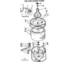 Kenmore 11072425120 tub and basket parts diagram