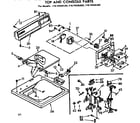 Kenmore 11072425120 top and console parts diagram