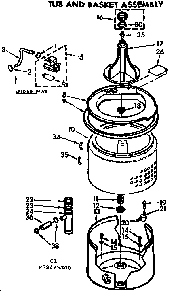 TUB AND BASKET ASSEMBLY