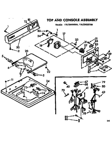 Top and console assembly