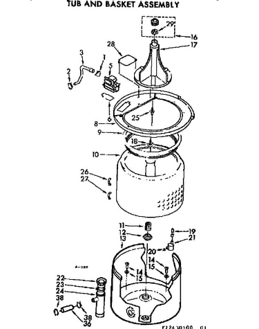 Tub and basket assembly