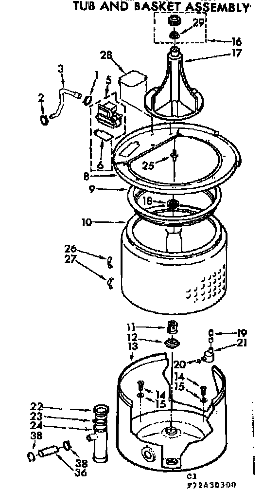 TUB AND BASKET ASSEMBLY