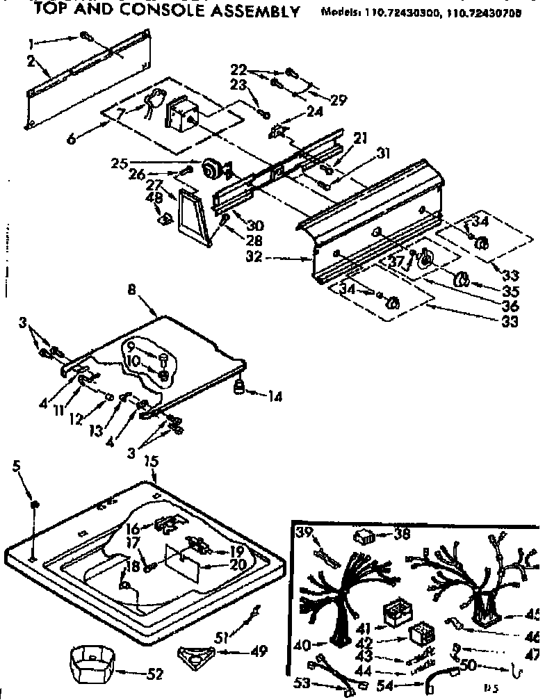 Top and console assembly