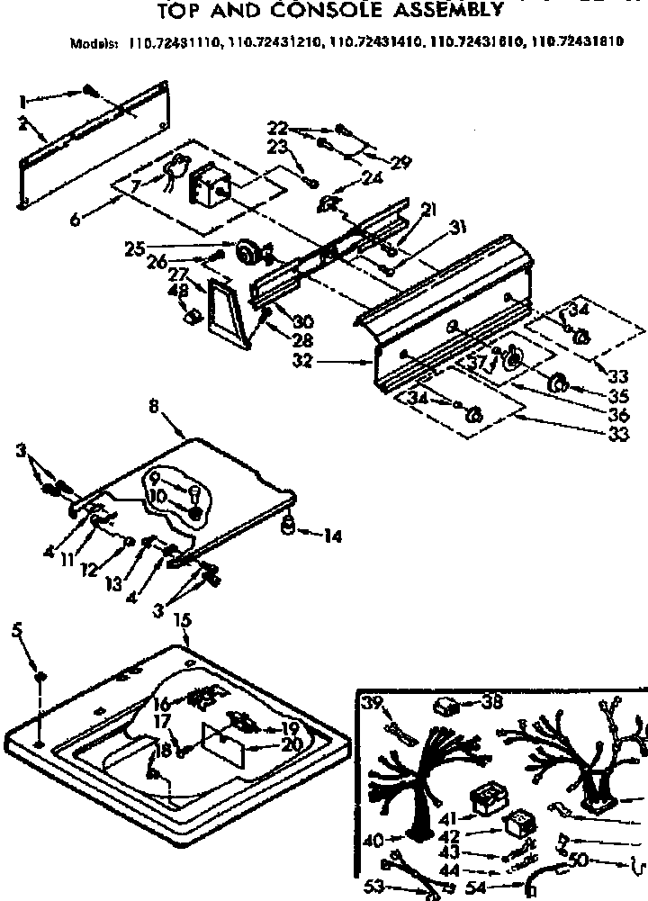 Top & console assembly