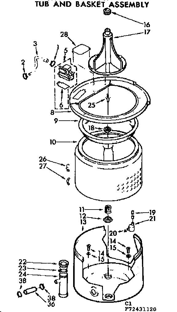 TUB AND BASKET ASSEMBLY