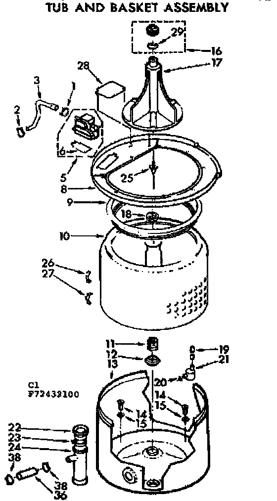 TUB AND BASKET ASSEMBLY