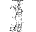 Kenmore 11072432600 tub and basket assembly diagram