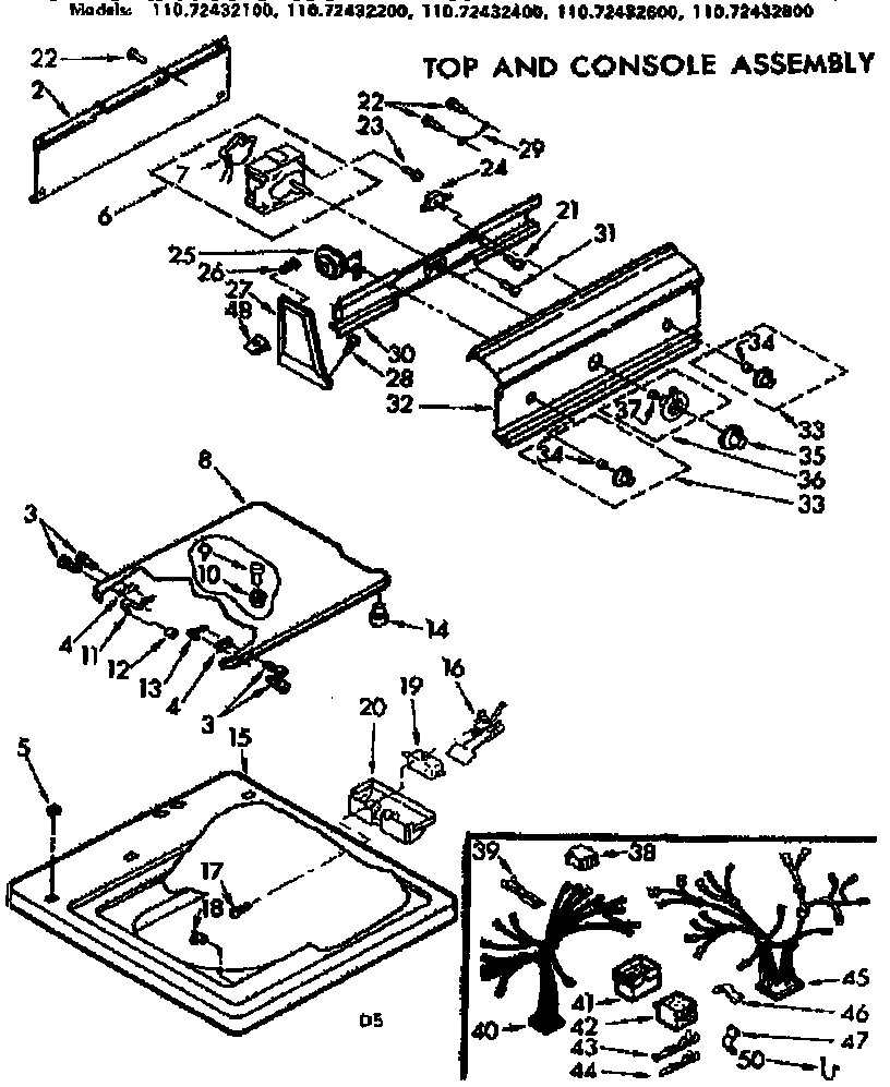 Top and console assembly