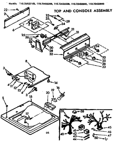Top and console assembly
