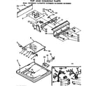 Kenmore 11072432810 top and console parts diagram