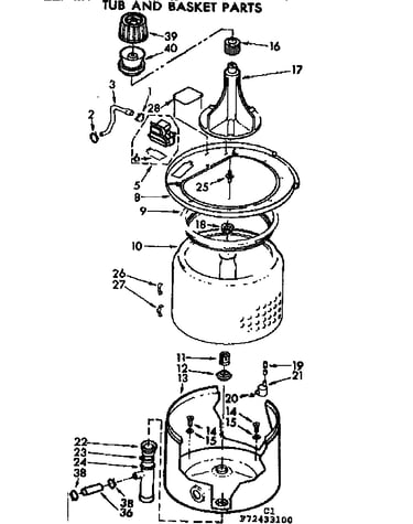 Tub and basket parts