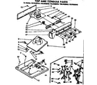 Kenmore 11072433110 top and console parts diagram