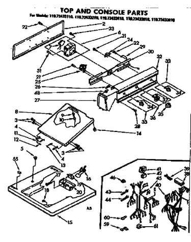 Top and console parts