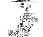 Kenmore 11072433410 tub and basket parts diagram