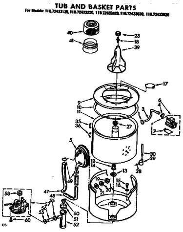 Tub and basket parts
