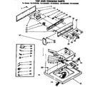 Kenmore 11072433430 top and console parts diagram