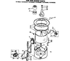 Kenmore 11072433830 tub and basket parts diagram