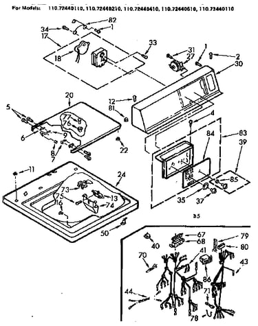 Top and console assembly