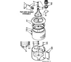 Kenmore 1107246042E tub and basket assembly diagram