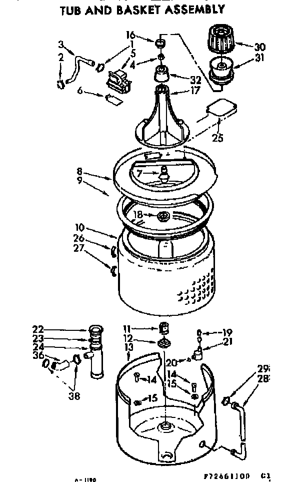 TUB AND BASKET ASSEMBLY