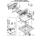 Kenmore 11073476100 top and console assembly diagram