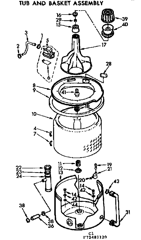 TUB AND BASKET ASSEMBLY