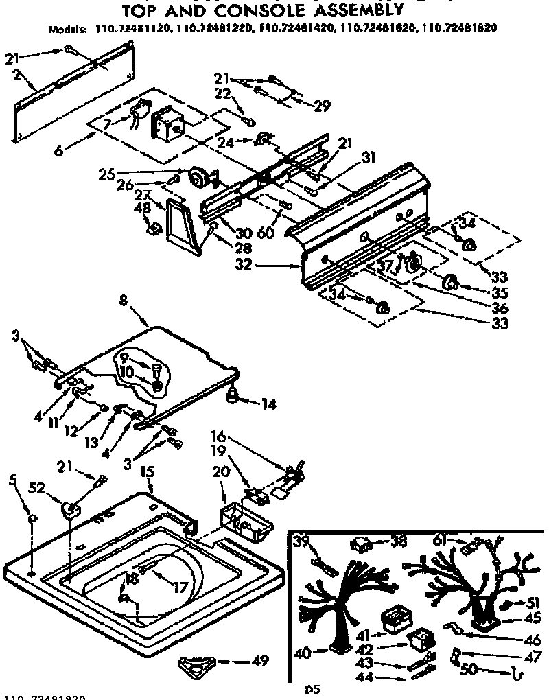 Top and console assembly