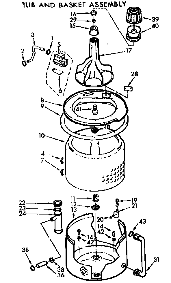 TUB AND BASKET ASSEMBLY