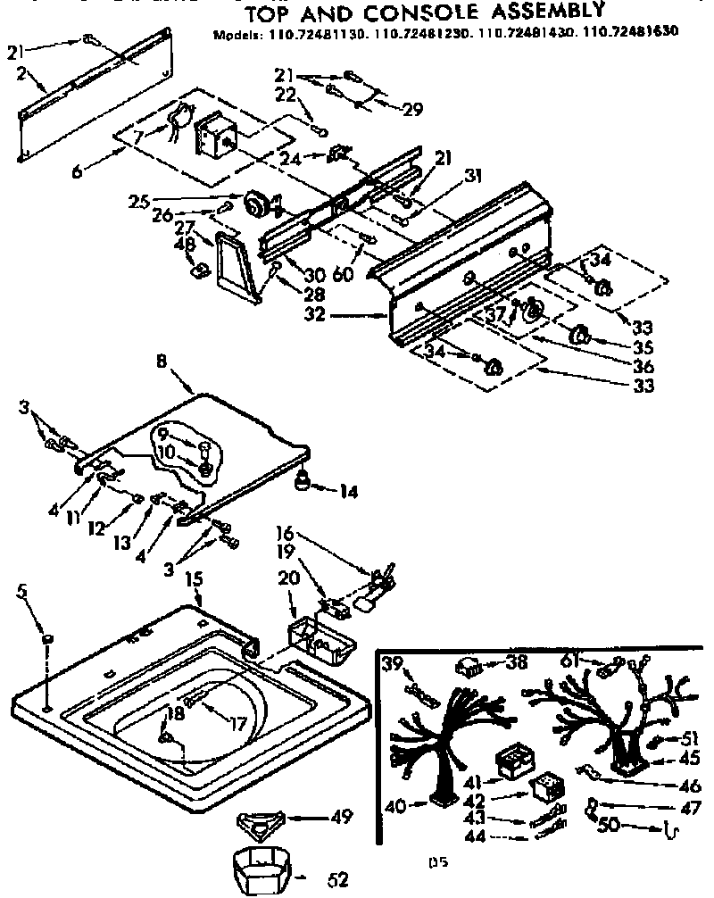 TOP AND CONSOLE ASSEMBLY