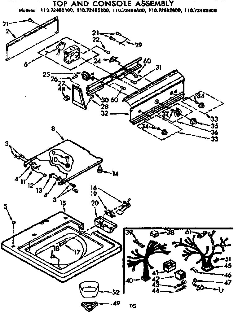 Top and console assembly