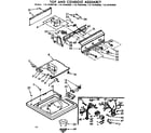 Kenmore 11072483800 top and console parts diagram