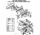 Kenmore 11072483410 top and console parts diagram