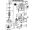 Kenmore 11072483820 tub and basket parts diagram