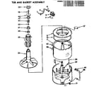 Kenmore 11072492400 tub and basket assembly diagram