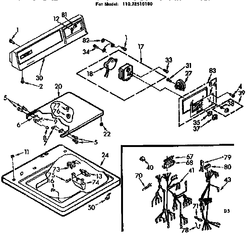 Top and console assembly