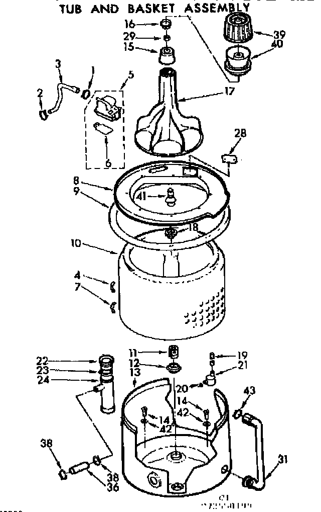 TUB AND BASKET ASSEMBLY