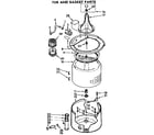 Kenmore 11072562310 tub & basket parts diagram
