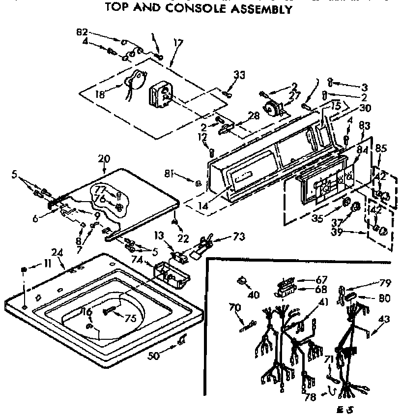 Top & console assembly