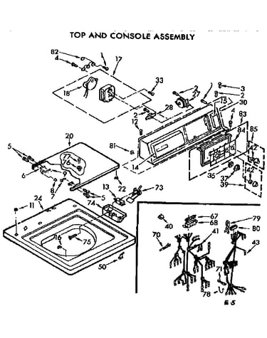 Top & console assembly