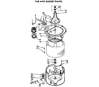 Kenmore 11072562320 tub and basket parts diagram